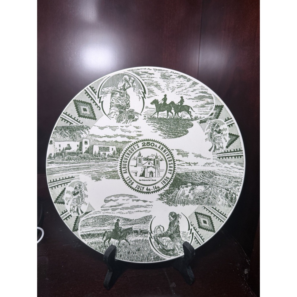 1956 Albuquerque 250th Anniversary Commemorative Plate